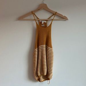 Knit Mustard Halter Top / Love Tree